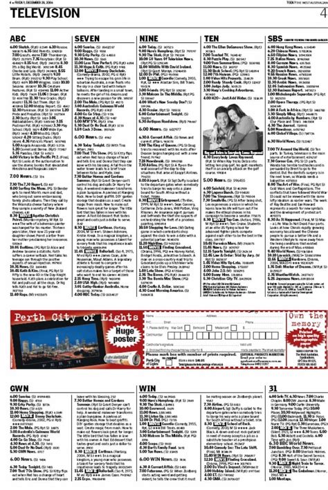 channel 10 perth tv guide